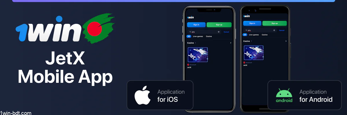 Download 1win app to play JetX on mobile