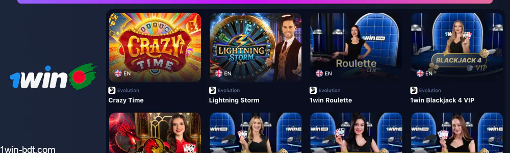 Starting a live casino game with real money