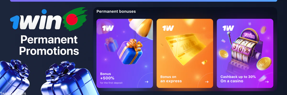 Overview of permanent 1win promotions for Bangladeshi players